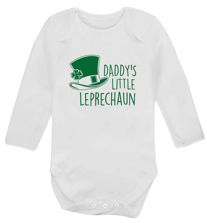 Daddy's little leprechaun baby vest long sleeved white 6-12 months