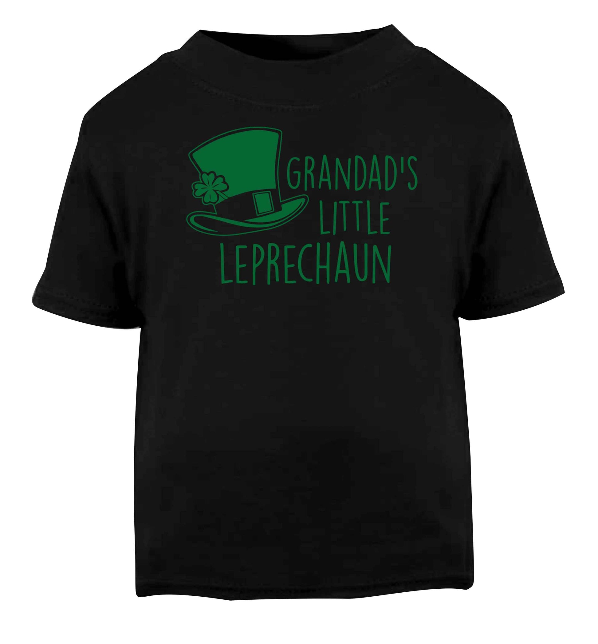 Grandad's little leprechaun Black baby toddler Tshirt 2 years