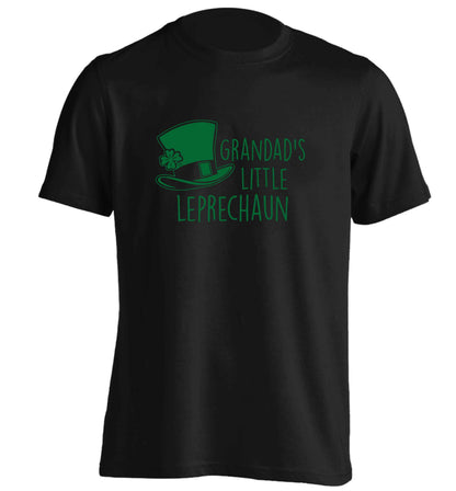 Grandad's little leprechaun adults unisex black Tshirt 2XL