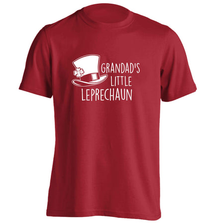 Grandad's little leprechaun adults unisex red Tshirt 2XL