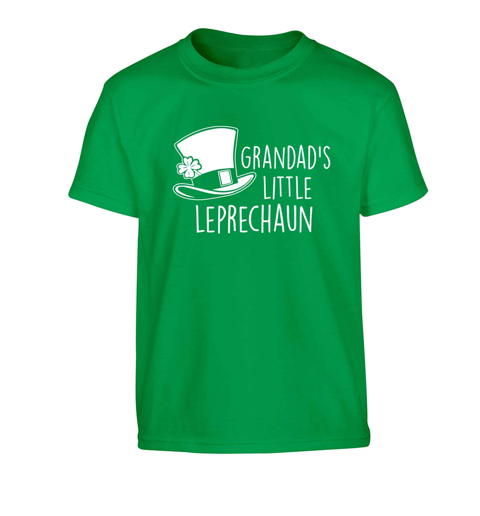 Grandad's little leprechaun Children's green Tshirt 12-13 Years