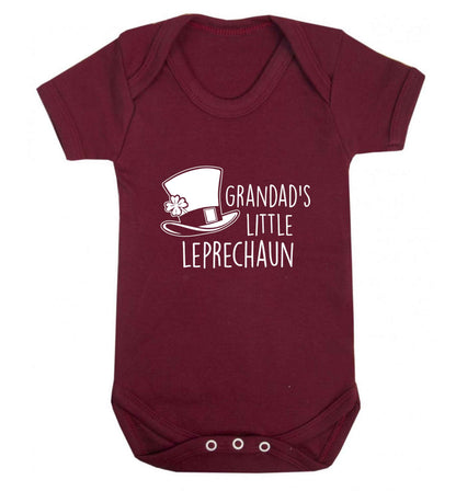 Grandad's little leprechaun baby vest maroon 18-24 months