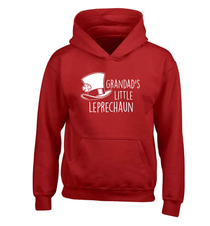 Grandad's little leprechaun children's red hoodie 12-13 Years