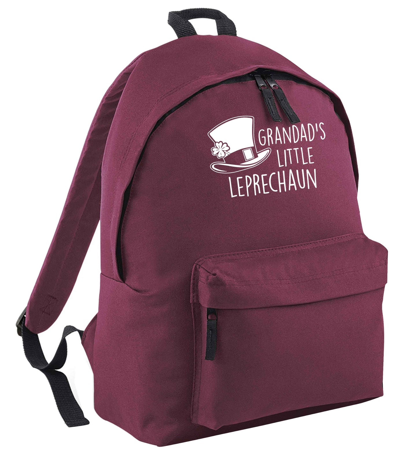 Grandad's little leprechaun black adults backpack