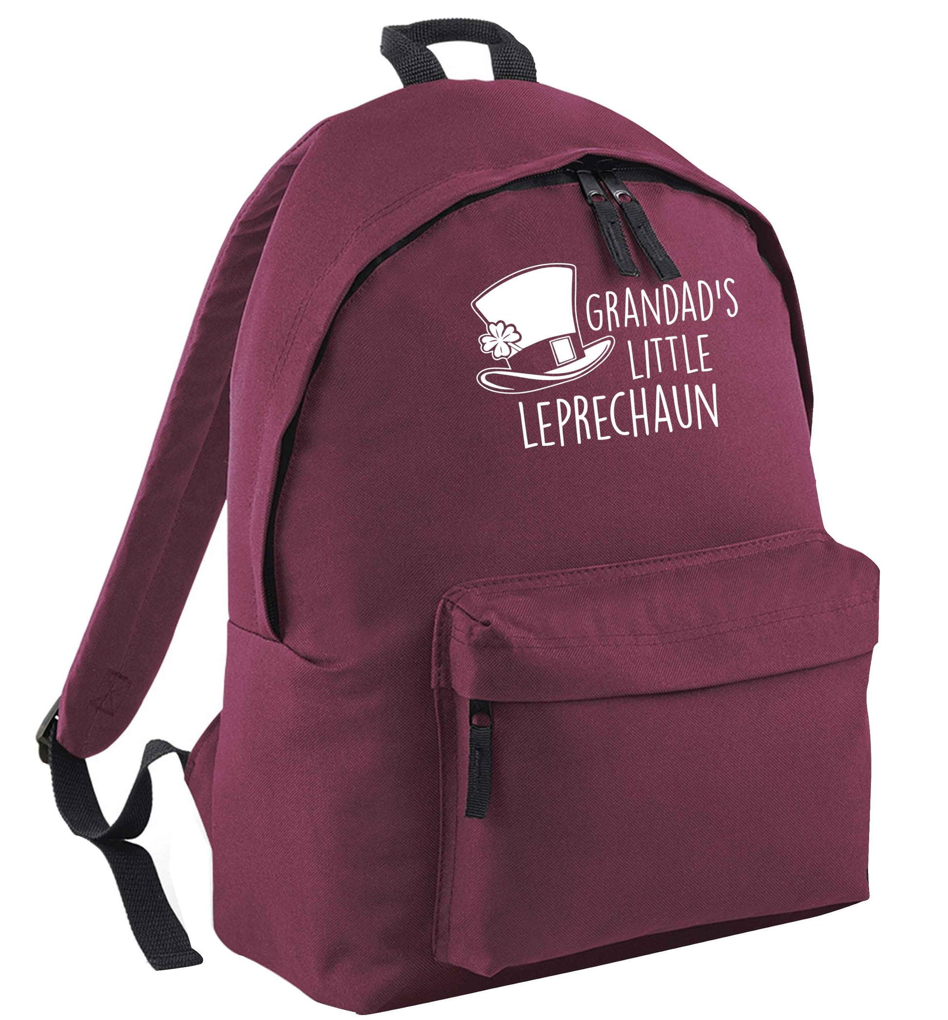 Grandad's little leprechaun black adults backpack