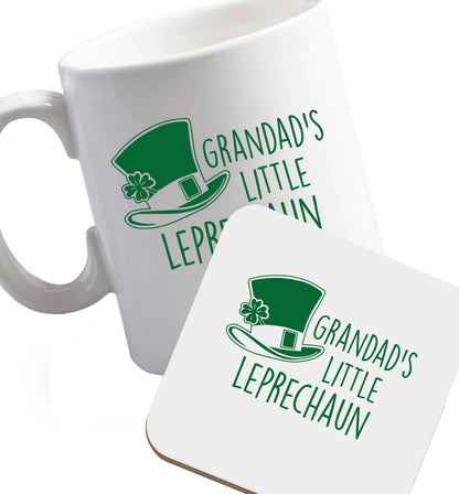10 oz Favourite Type Pan Pancake ceramic mug and coaster set right handed