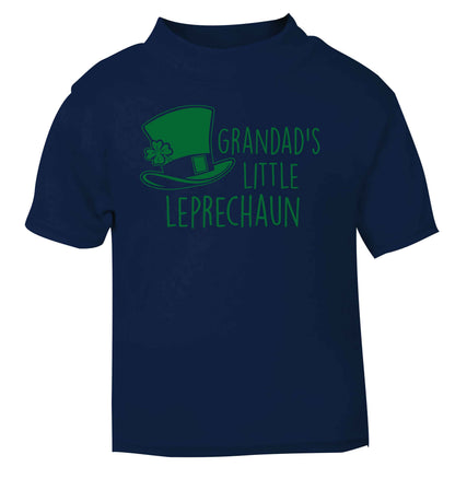 Grandad's little leprechaun navy baby toddler Tshirt 2 Years