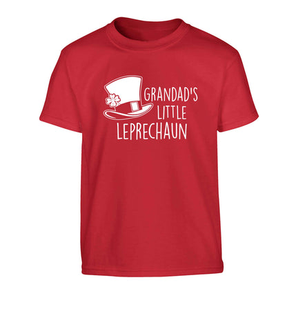 Grandad's little leprechaun Children's red Tshirt 12-13 Years