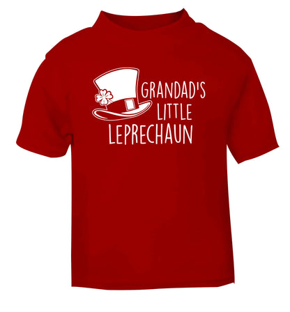 Grandad's little leprechaun red baby toddler Tshirt 2 Years