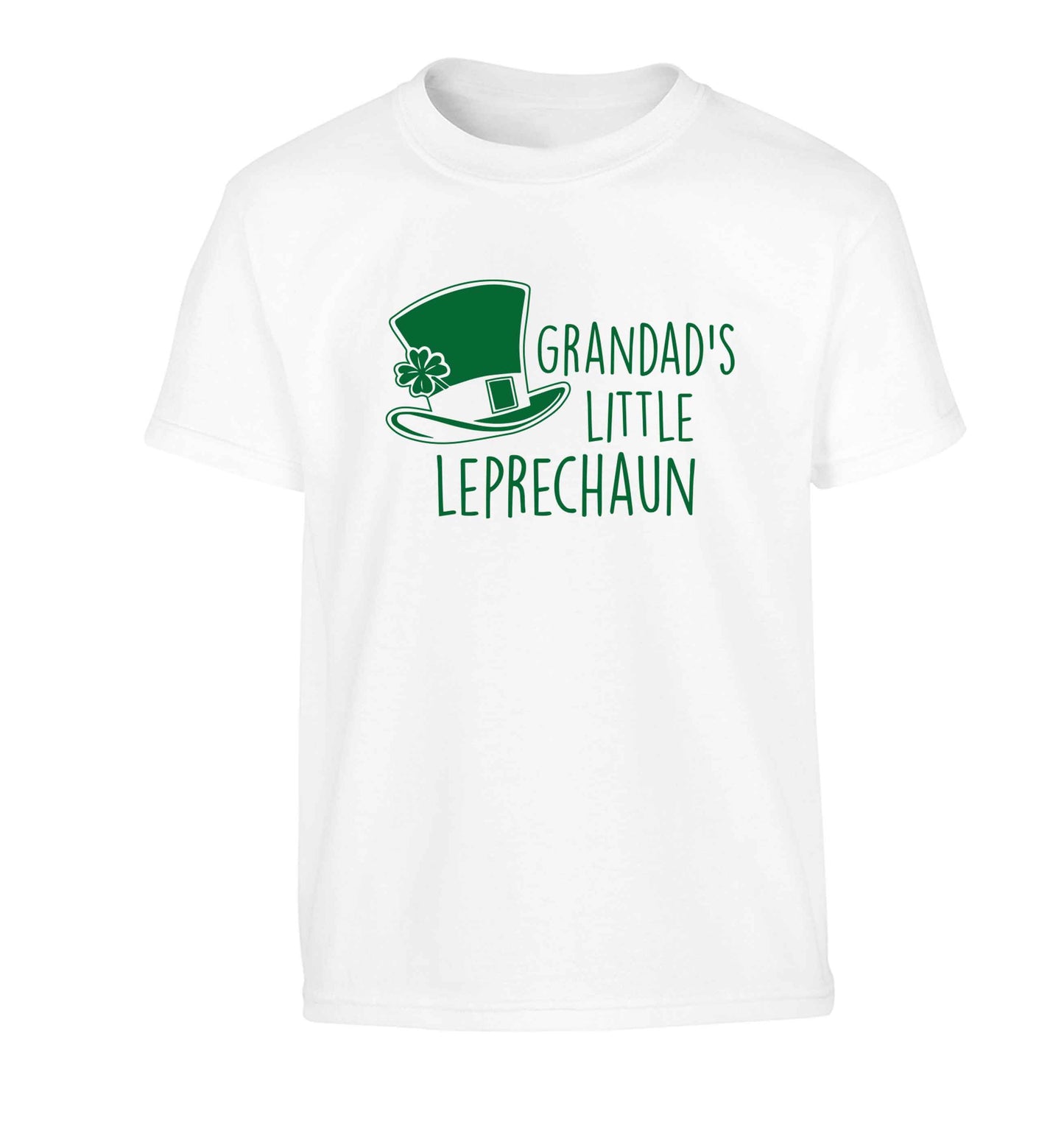 Grandad's little leprechaun Children's white Tshirt 12-13 Years