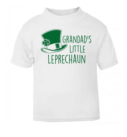 Grandad's little leprechaun white baby toddler Tshirt 2 Years