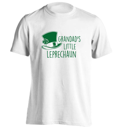Grandad's little leprechaun adults unisex white Tshirt 2XL