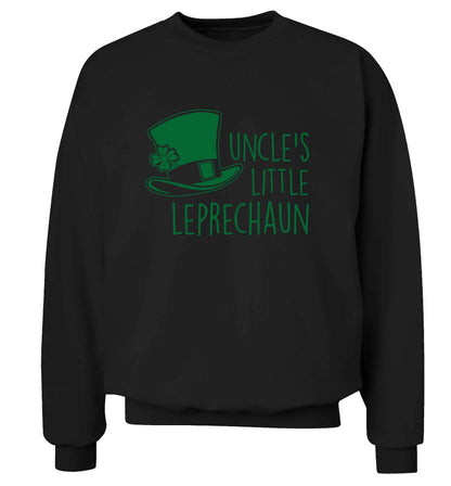 Uncles little leprechaun adult's unisex black sweater 2XL