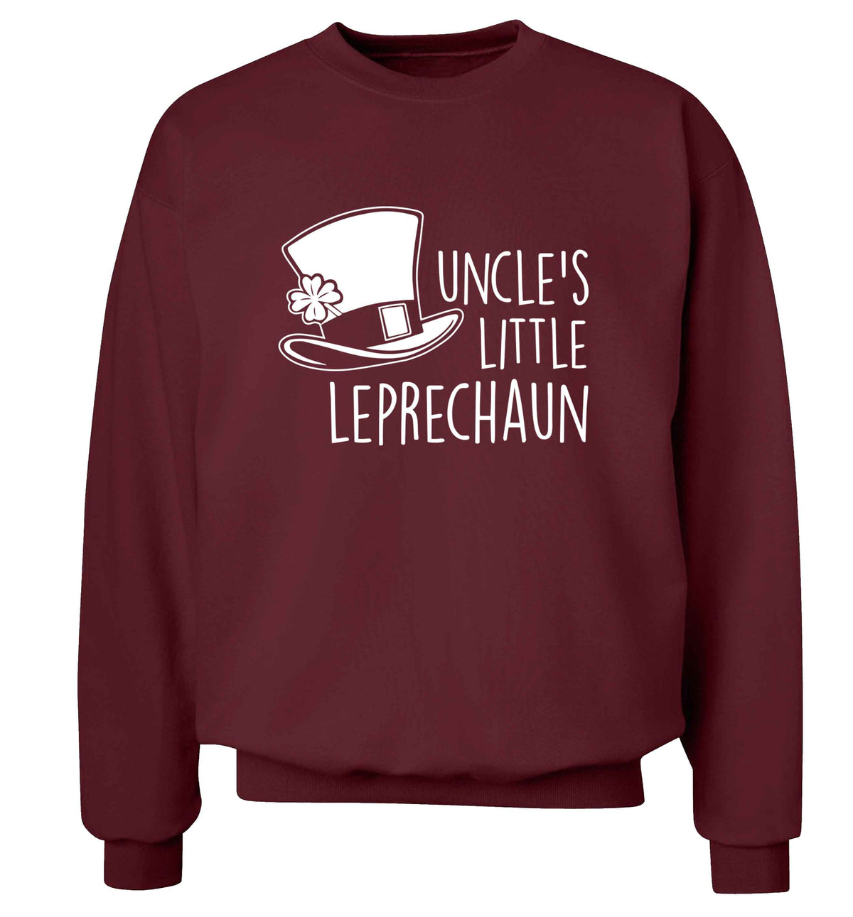 Uncles little leprechaun adult's unisex maroon sweater 2XL