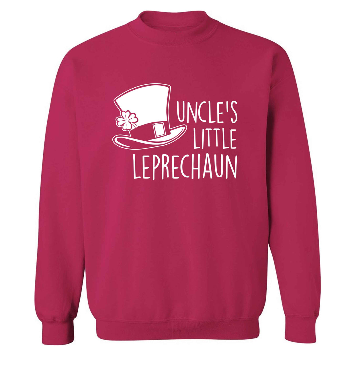 Uncles little leprechaun adult's unisex pink sweater 2XL