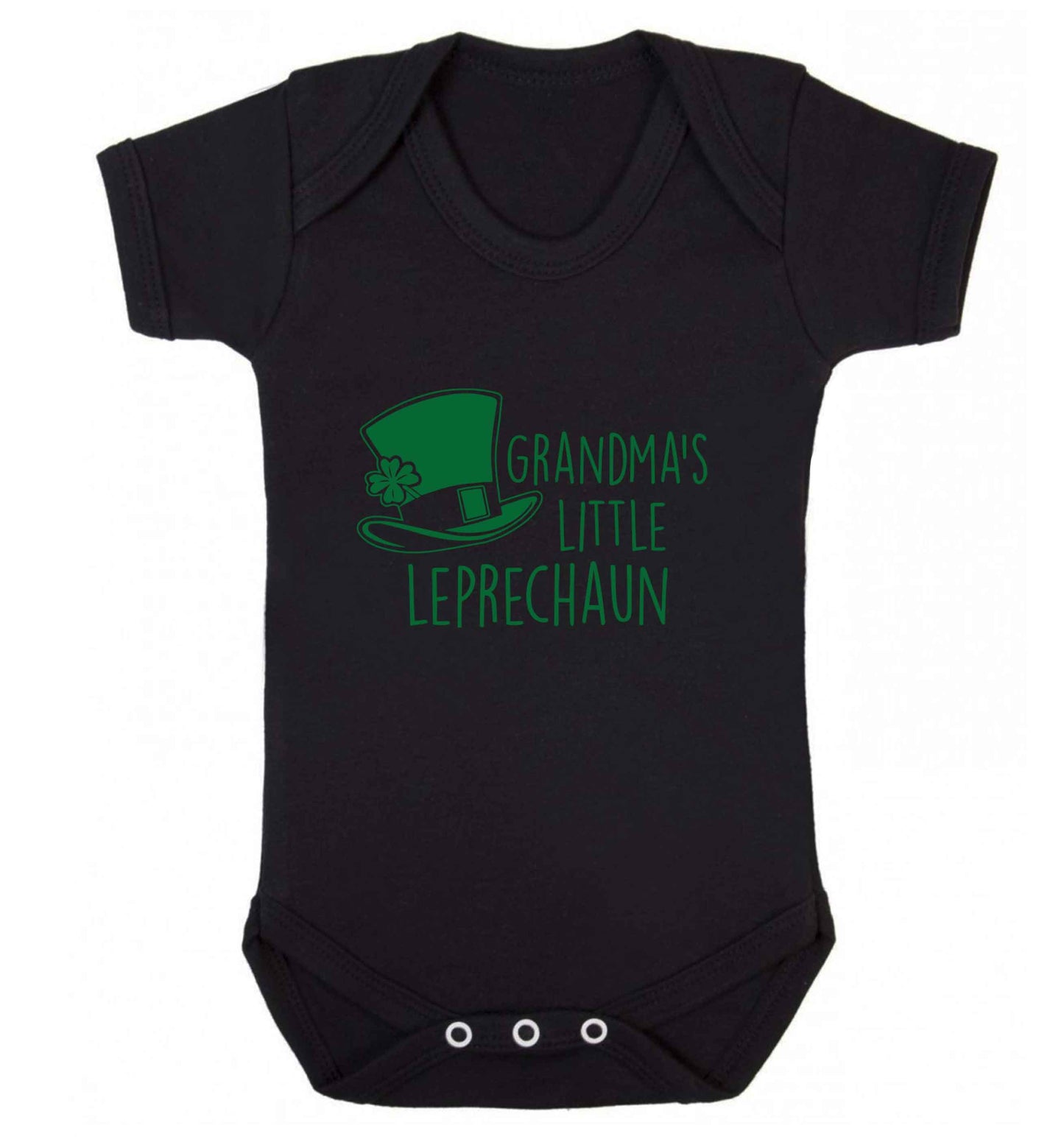 Grandma's little leprechaun baby vest black 18-24 months