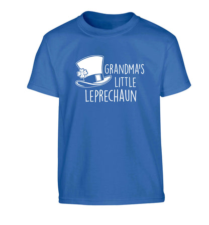 Grandma's little leprechaun Children's blue Tshirt 12-13 Years
