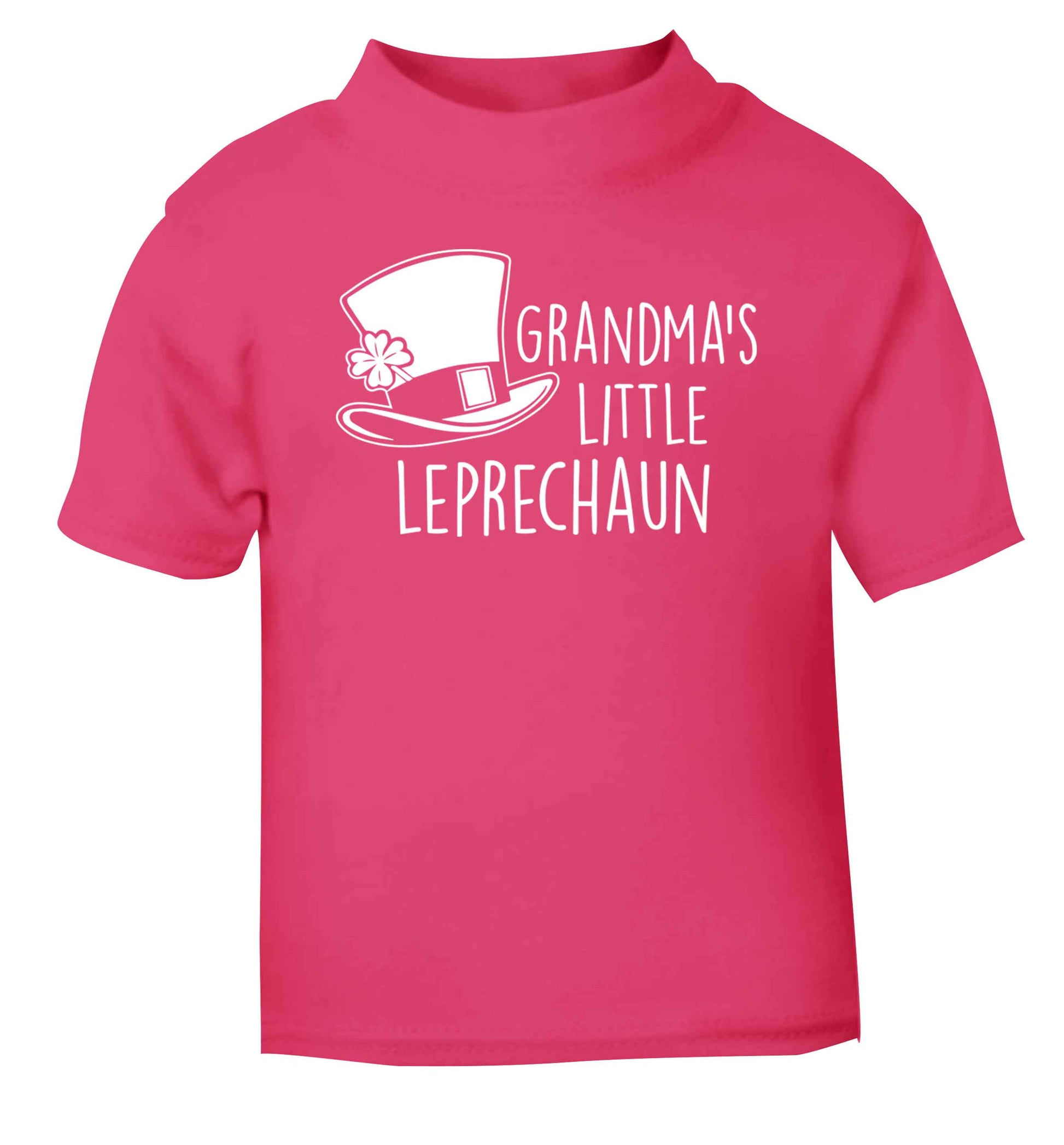 Grandma's little leprechaun pink baby toddler Tshirt 2 Years