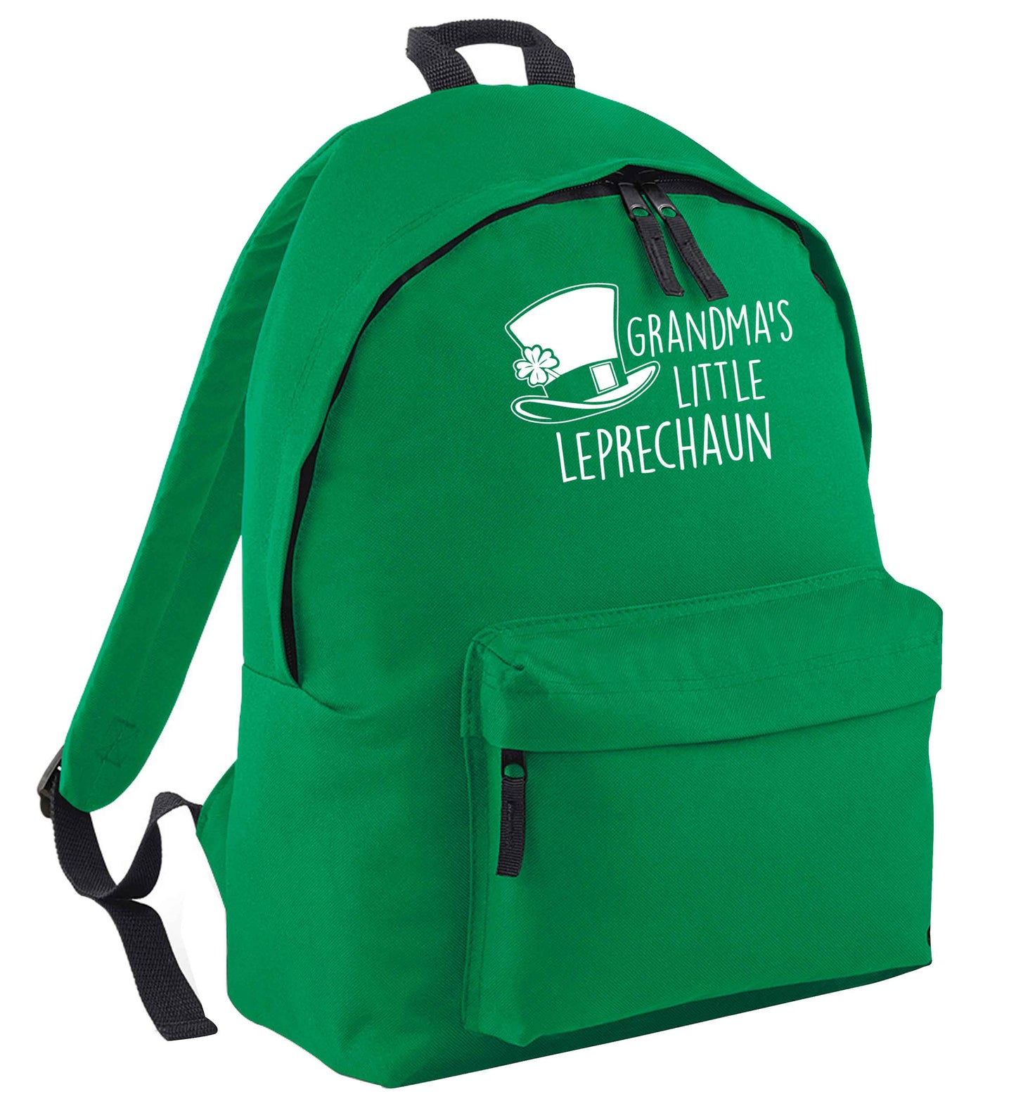 Grandma's little leprechaun green adults backpack