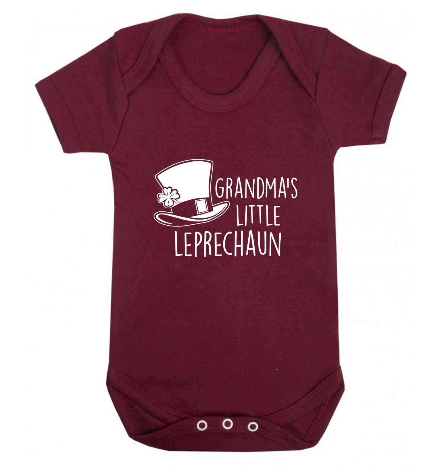 Grandma's little leprechaun baby vest maroon 18-24 months