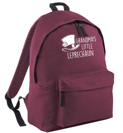 Grandma's little leprechaun black adults backpack