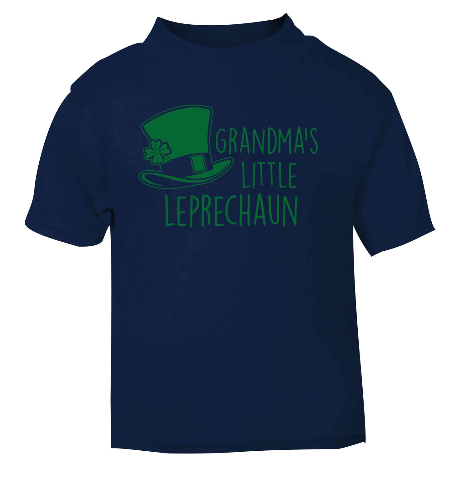 Grandma's little leprechaun navy baby toddler Tshirt 2 Years