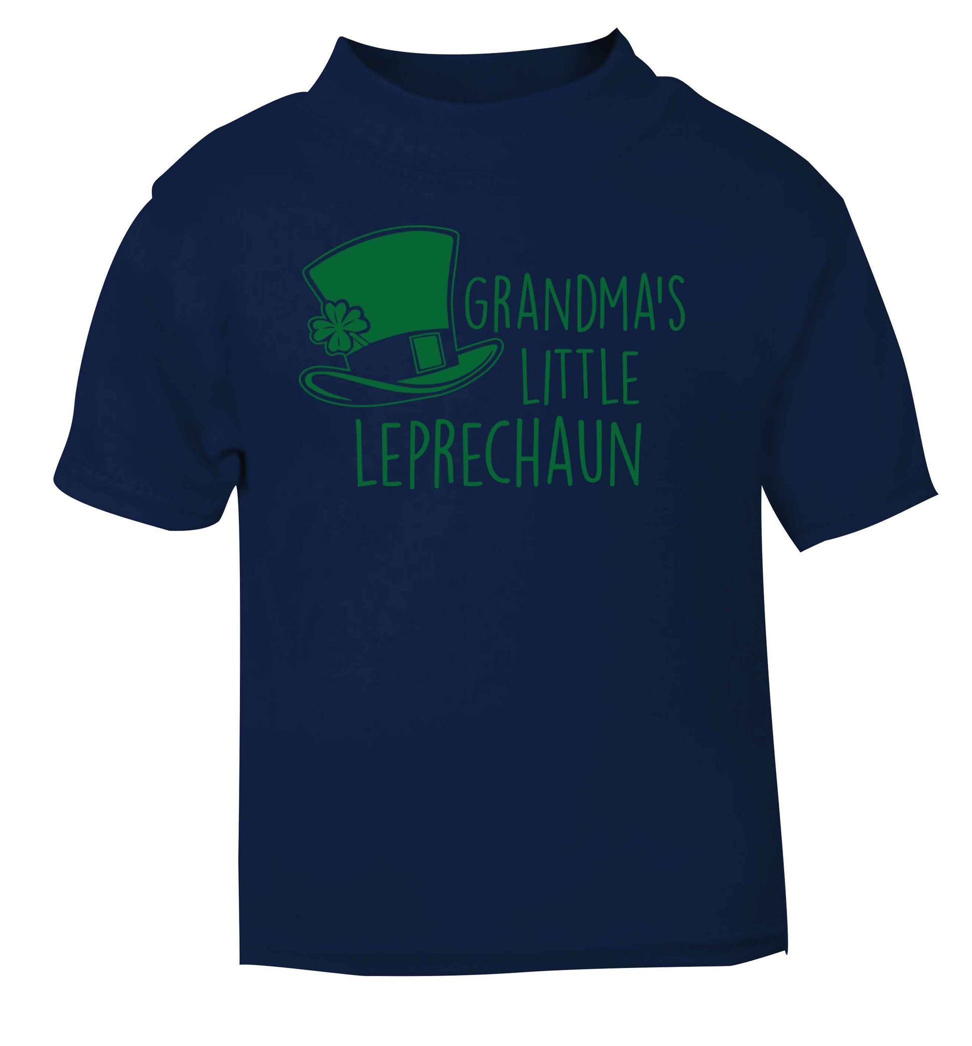 Grandma's little leprechaun navy baby toddler Tshirt 2 Years