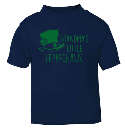 Grandma's little leprechaun navy baby toddler Tshirt 2 Years