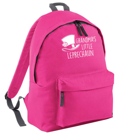 Grandma's little leprechaun pink adults backpack