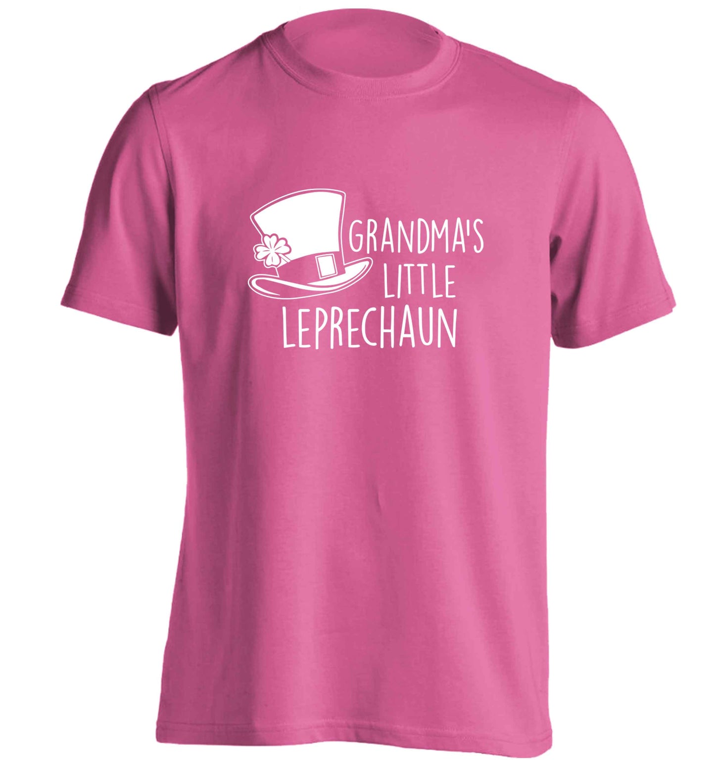 Grandma's little leprechaun adults unisex pink Tshirt 2XL