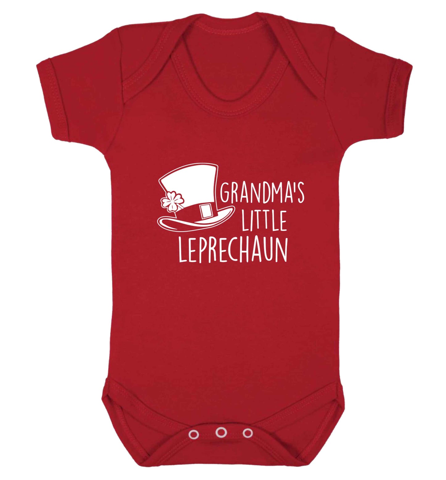 Grandma's little leprechaun baby vest red 18-24 months