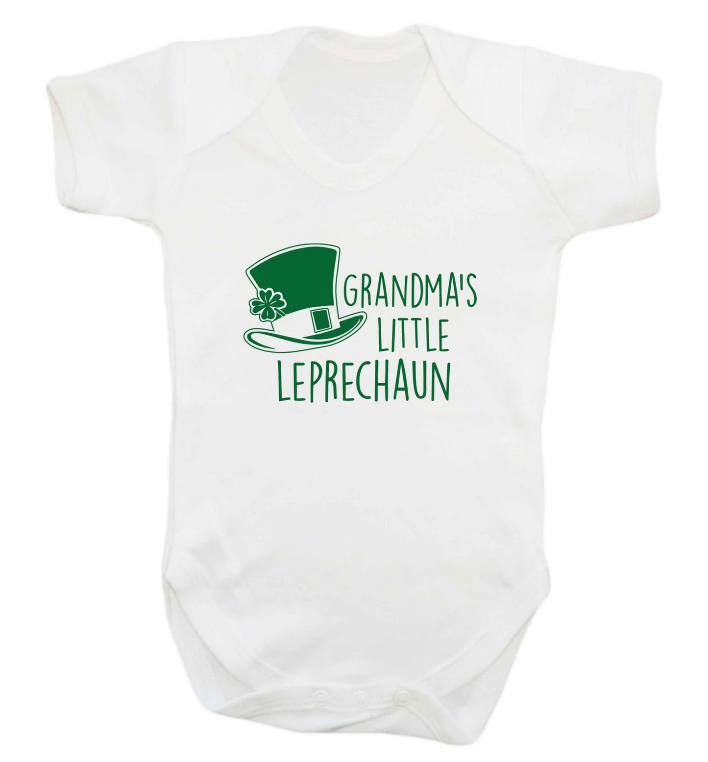 Grandma's little leprechaun baby vest white 18-24 months