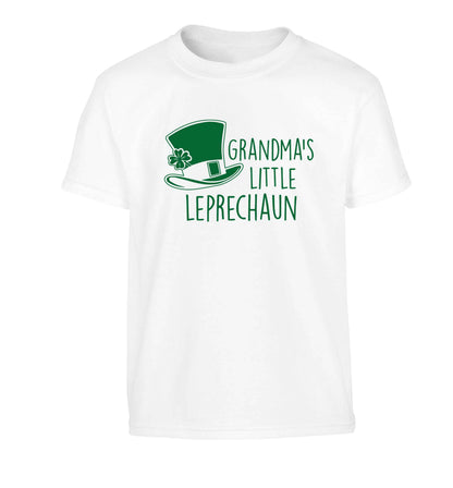 Grandma's little leprechaun Children's white Tshirt 12-13 Years