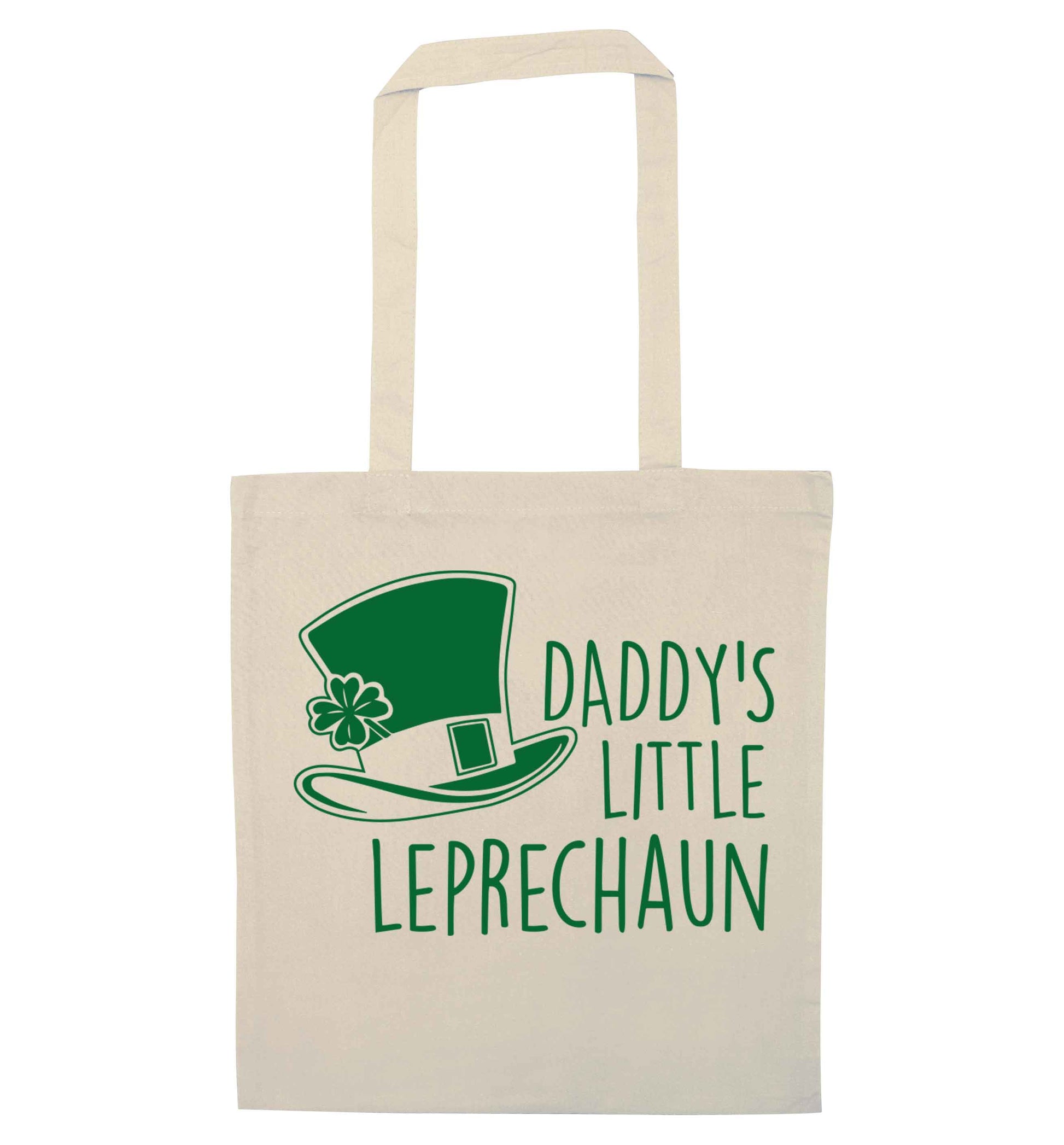 Daddy's lucky charm natural tote bag