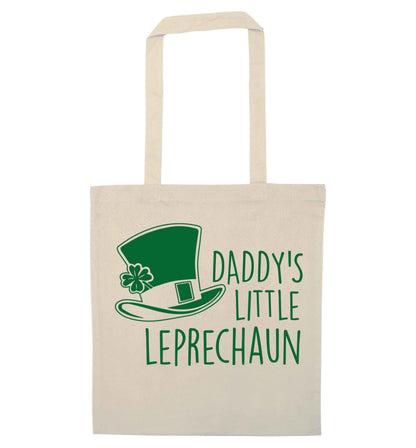 Daddy's lucky charm natural tote bag