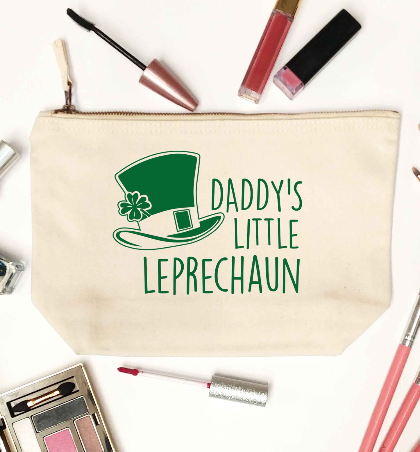 Daddy's lucky charm natural makeup bag