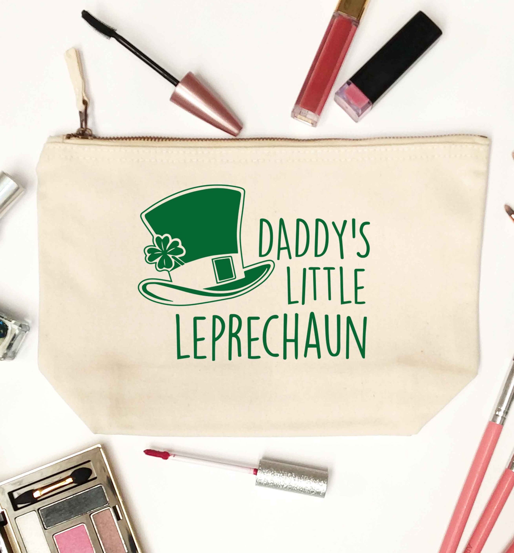 Daddy's lucky charm natural makeup bag
