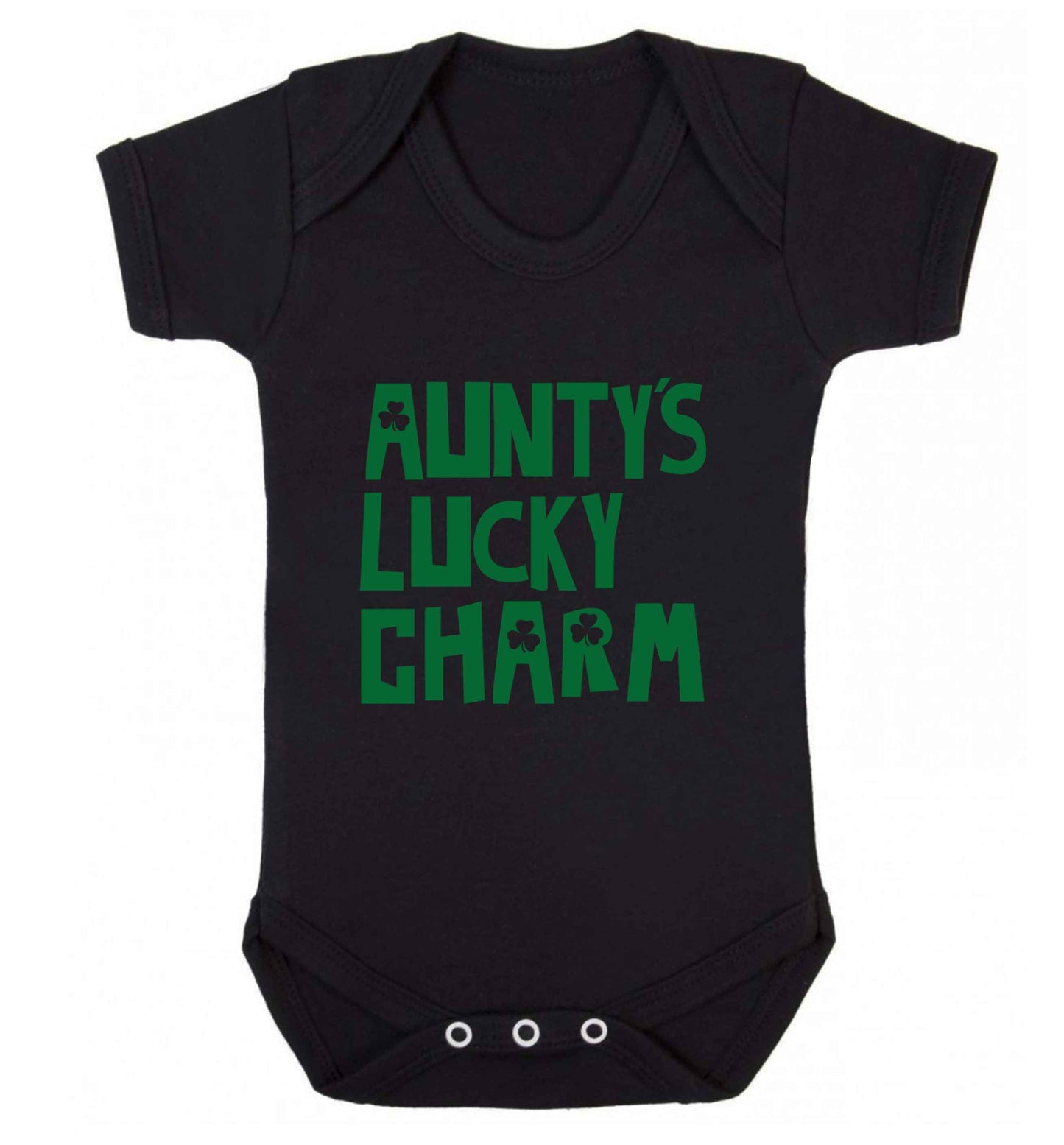 Aunty's lucky charm baby vest black 18-24 months