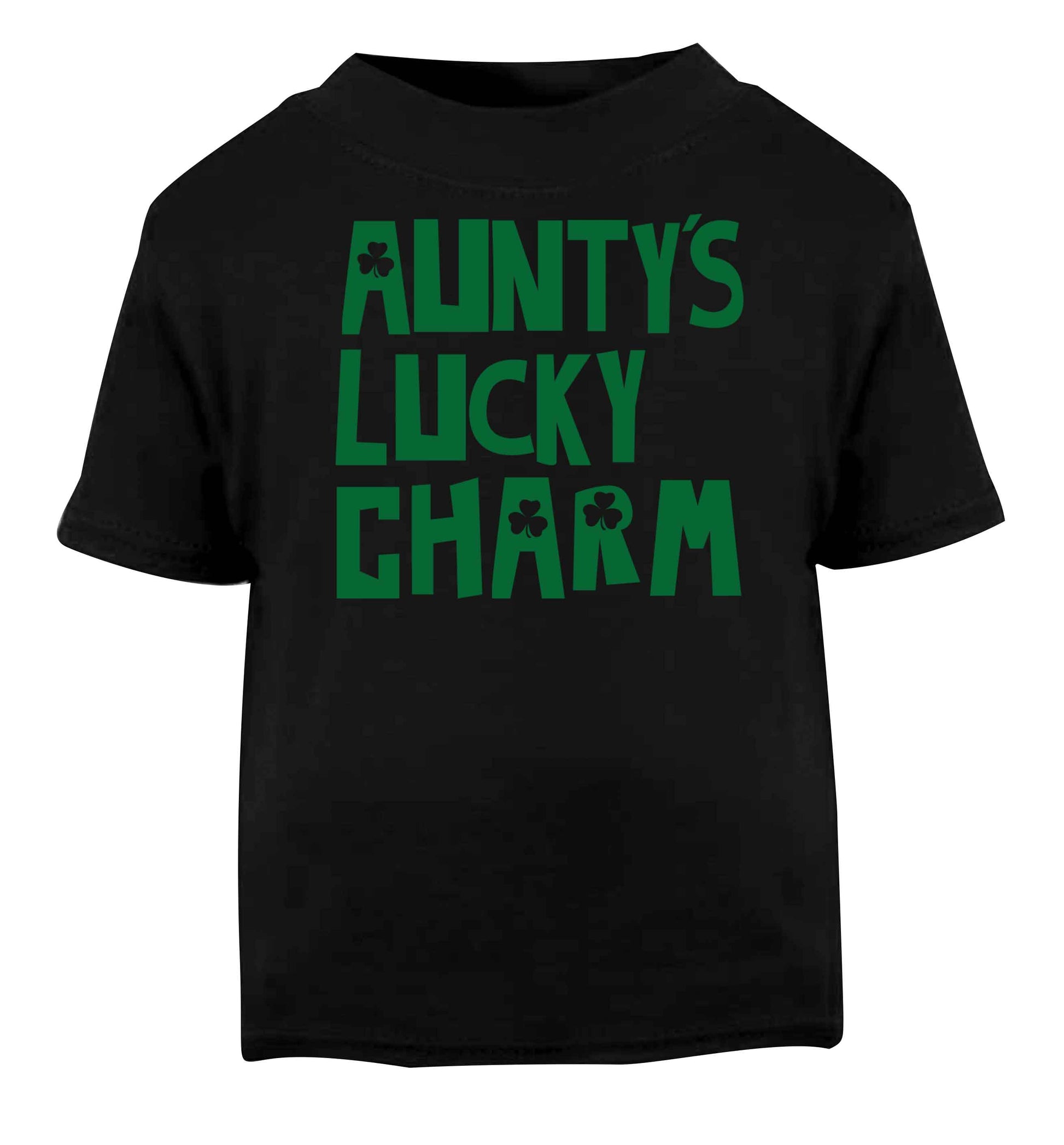 Aunty's lucky charm Black baby toddler Tshirt 2 years