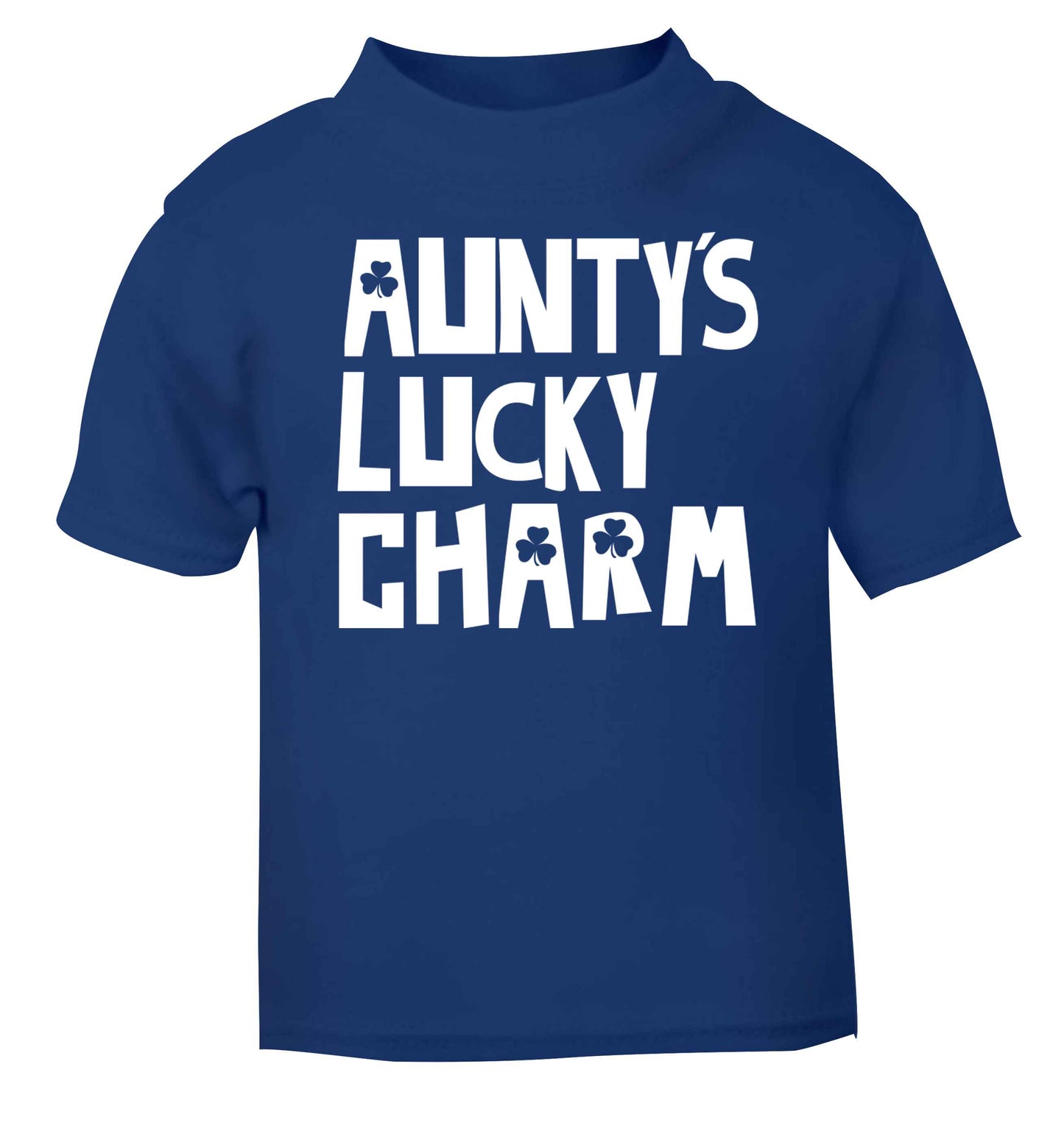 Aunty's lucky charm blue baby toddler Tshirt 2 Years