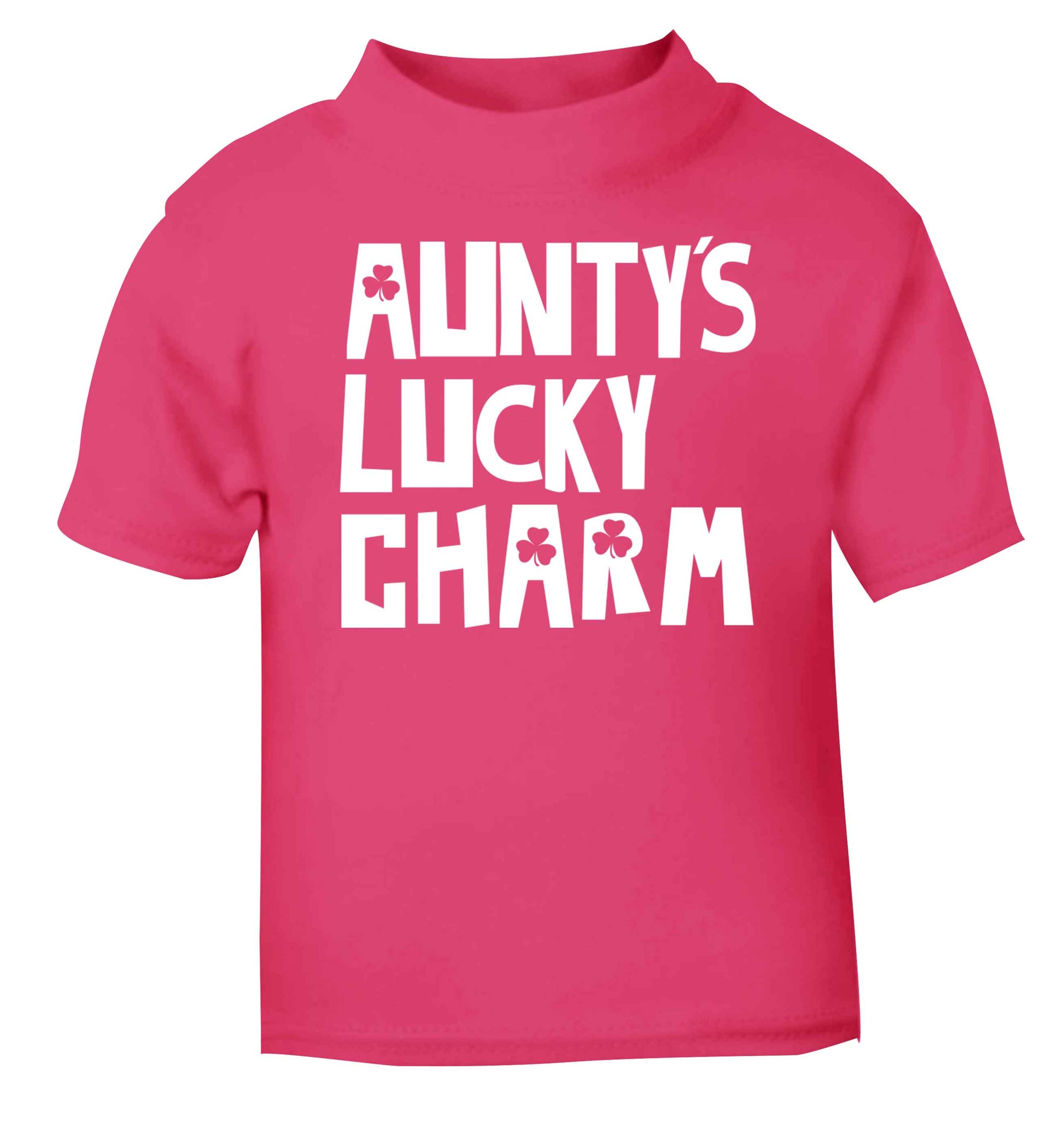 Aunty's lucky charm pink baby toddler Tshirt 2 Years