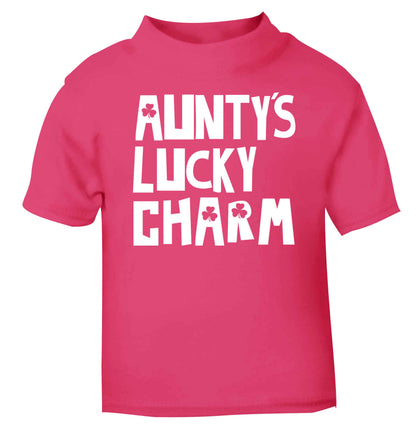 Aunty's lucky charm pink baby toddler Tshirt 2 Years