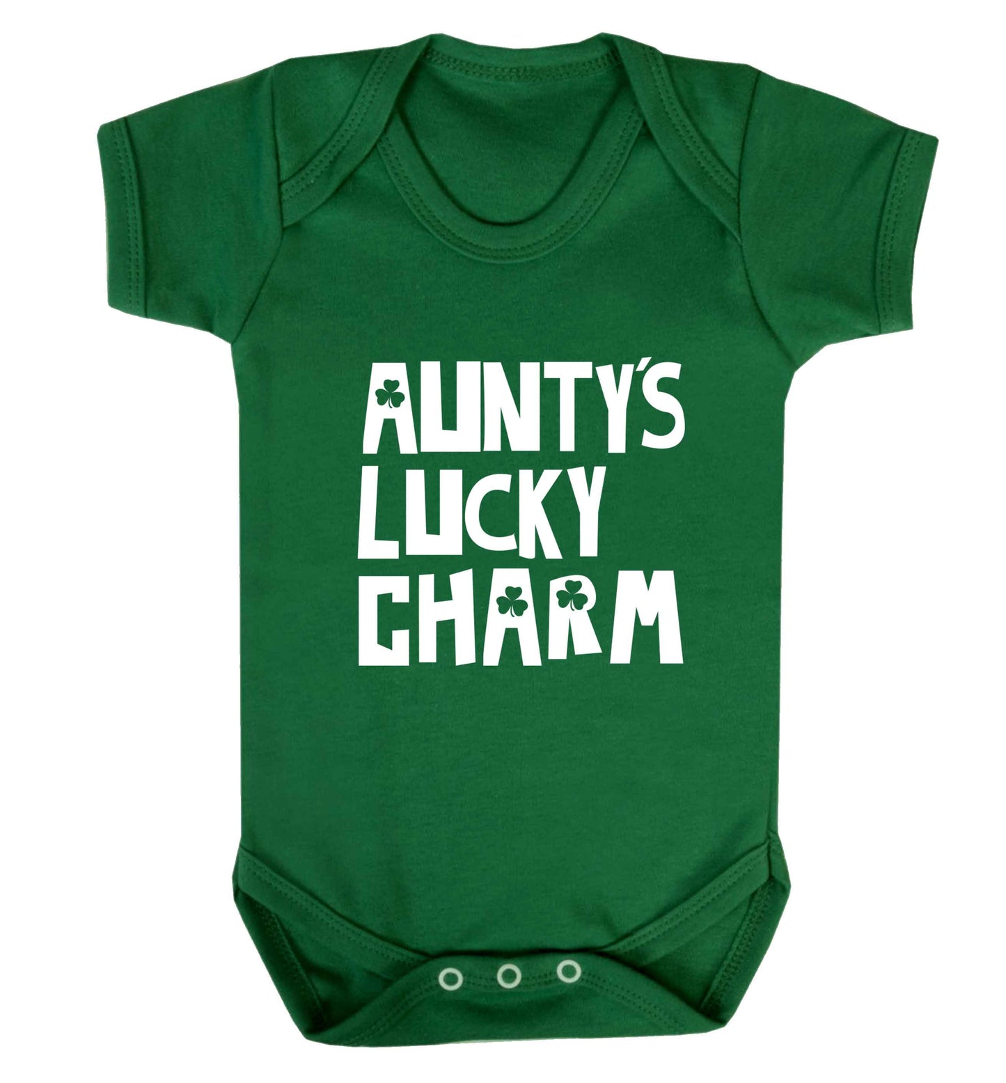 Aunty's lucky charm baby vest green 18-24 months