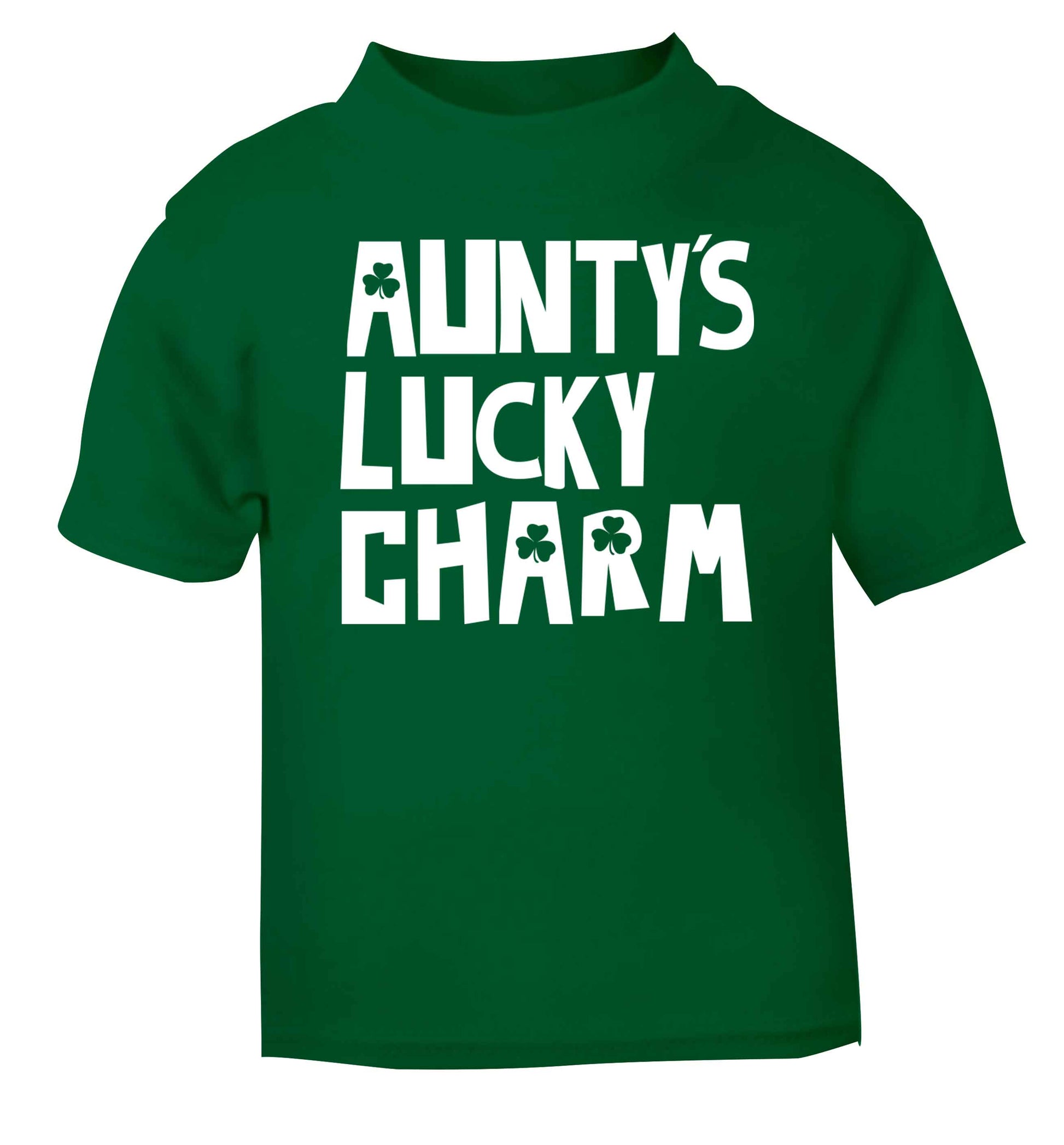 Aunty's lucky charm green baby toddler Tshirt 2 Years