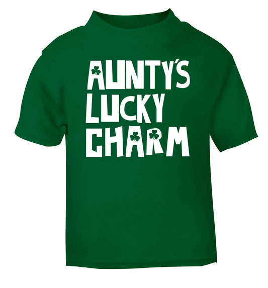 Aunty's lucky charm green baby toddler Tshirt 2 Years