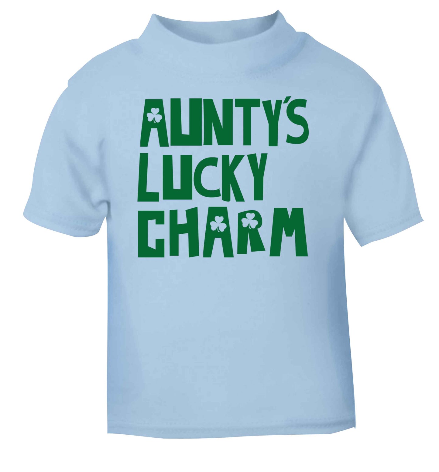 Aunty's lucky charm light blue baby toddler Tshirt 2 Years