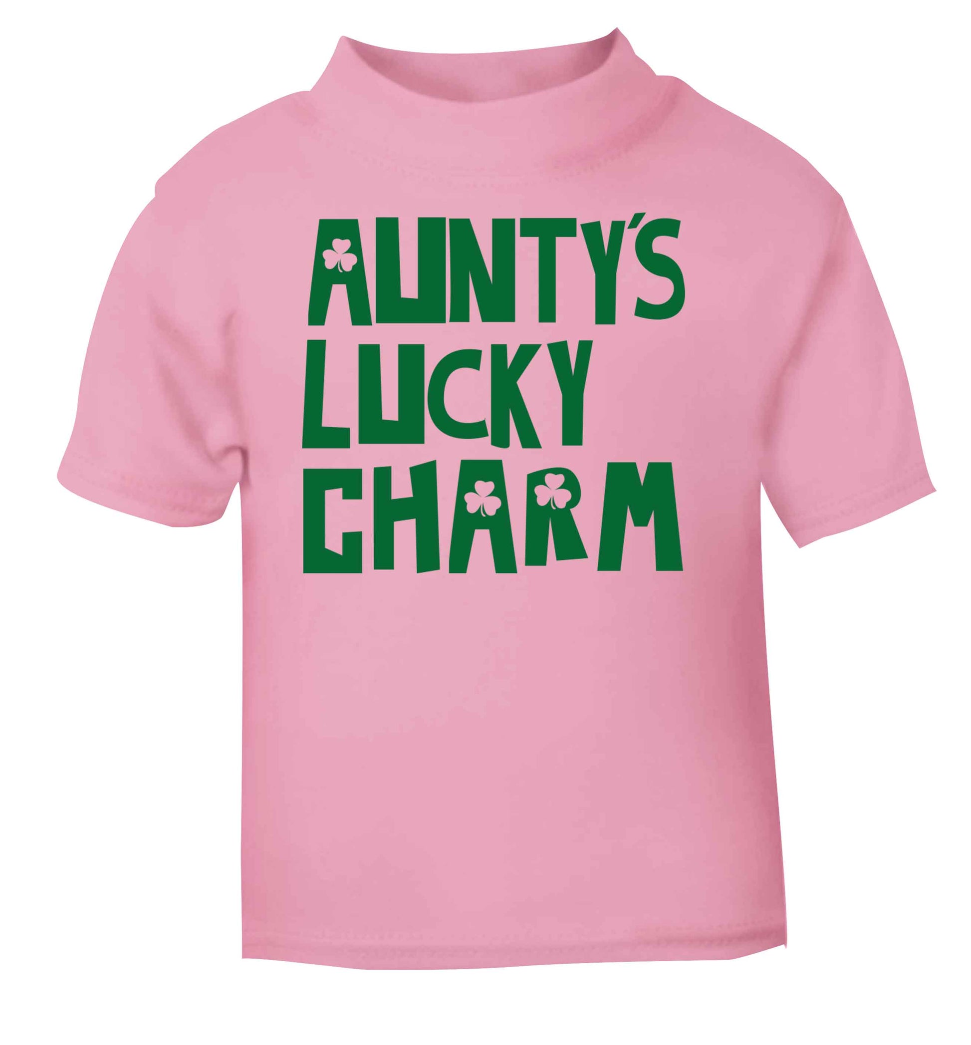 Aunty's lucky charm light pink baby toddler Tshirt 2 Years