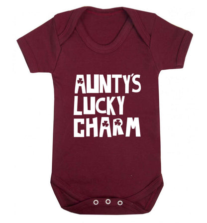 Aunty's lucky charm baby vest maroon 18-24 months