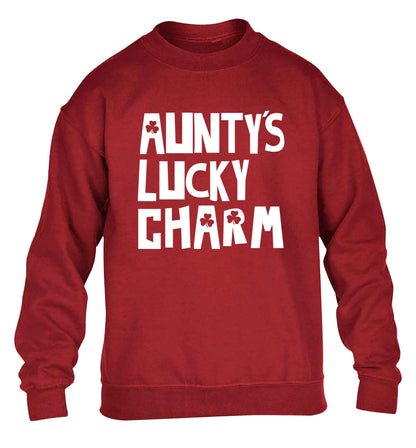 Aunty's lucky charm children's grey sweater 12-13 Years