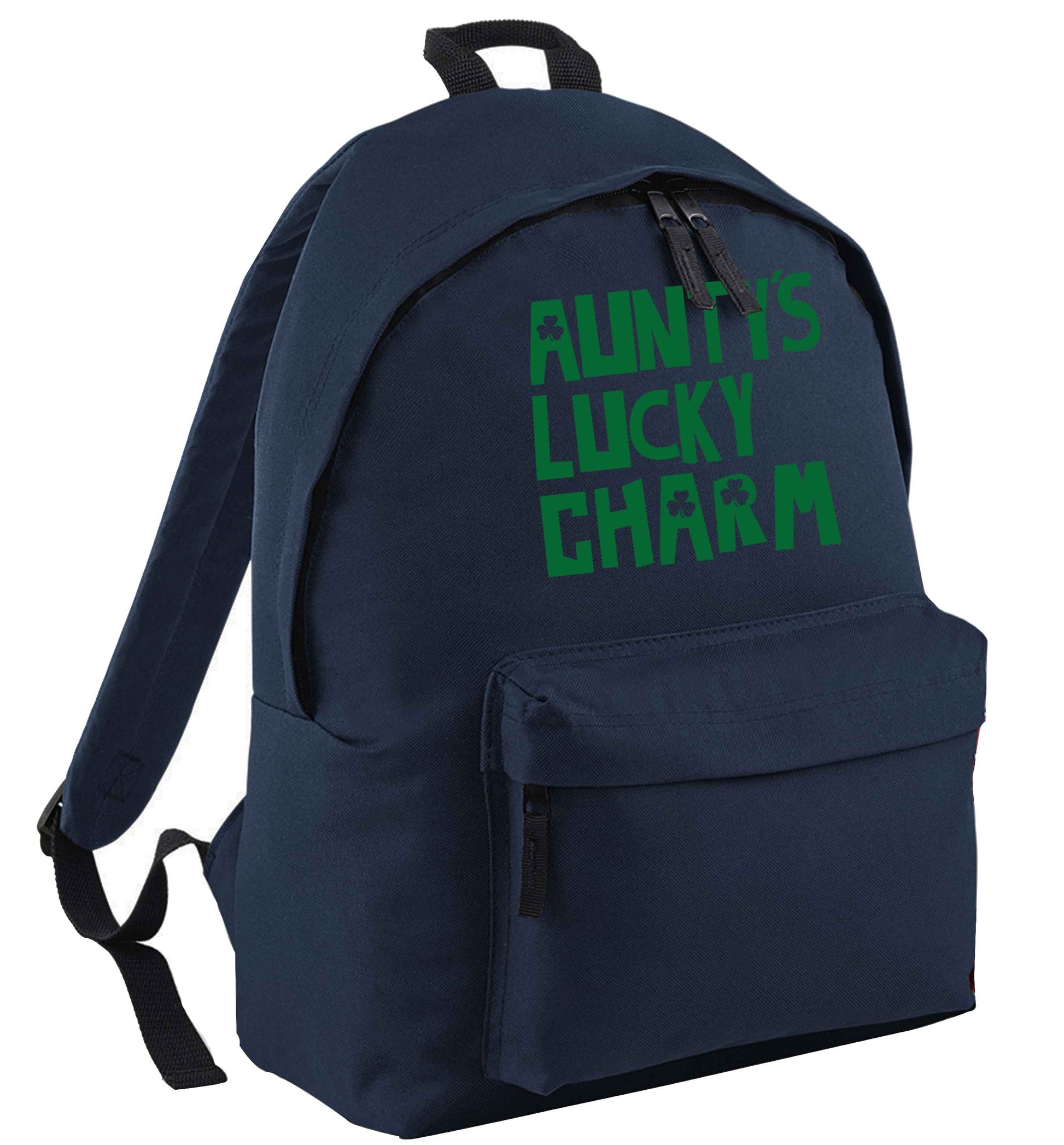 Aunty's lucky charm navy adults backpack